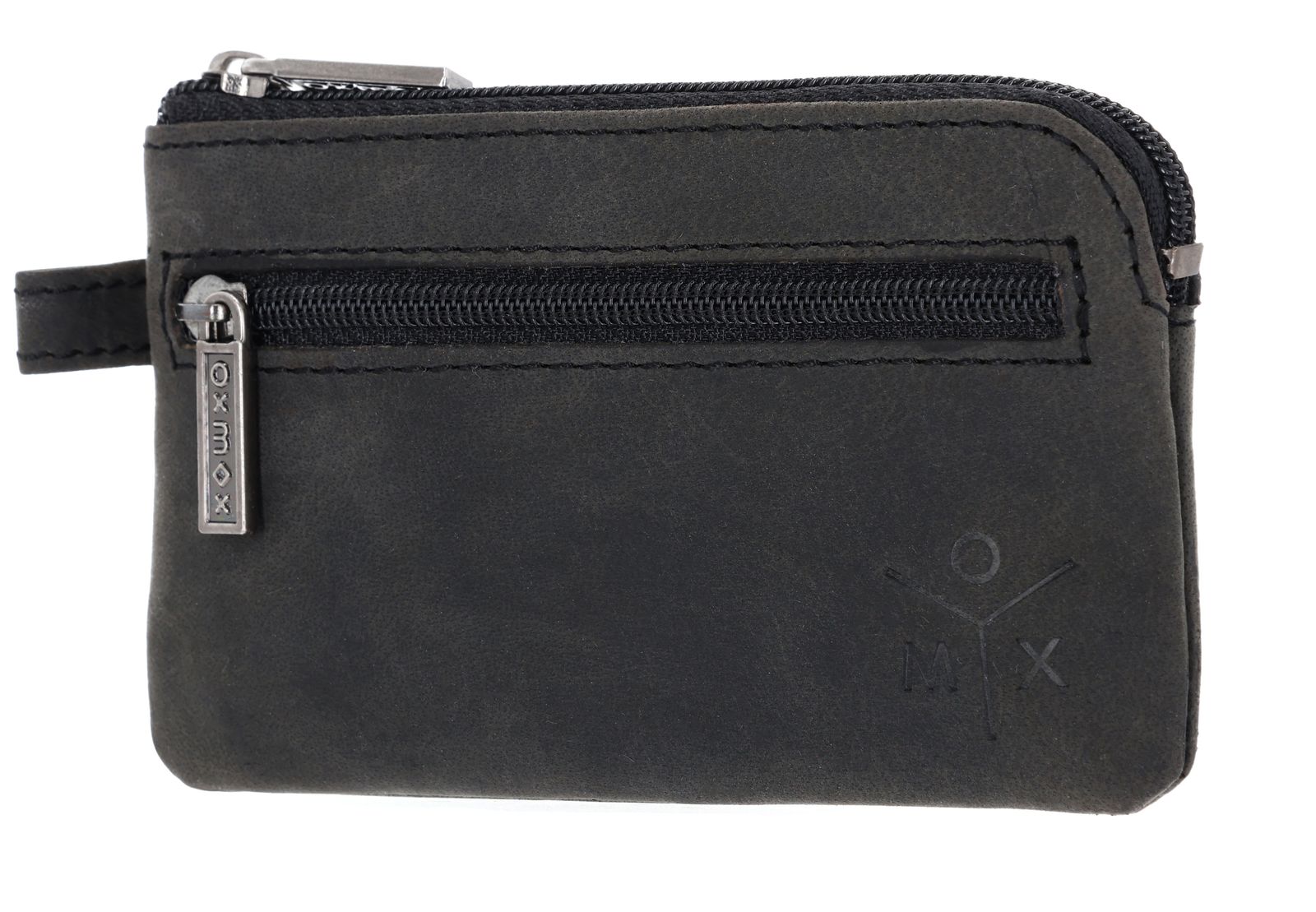 oxmox Leather Keyholder Ox 2.0 Embossed Vintage Black