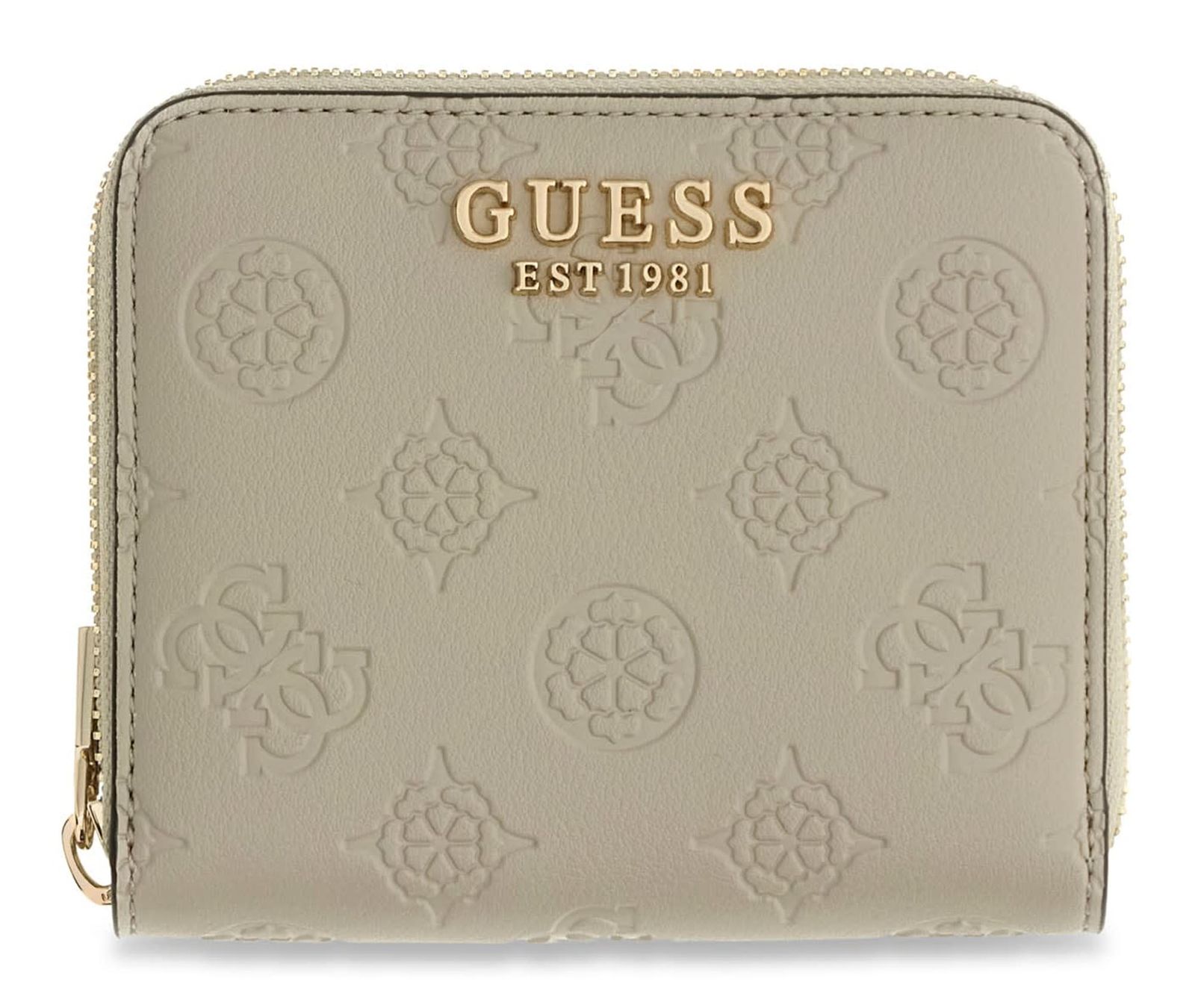 GUESS Carmella SLG Small Zip Around Wallet Bone Logo