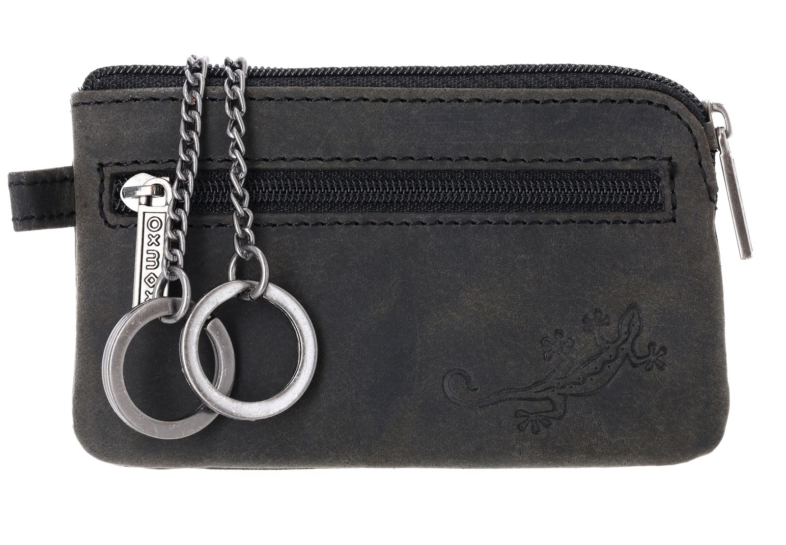 oxmox Leather Keyholder Lizard 2.0 Embossed Vintage Black oxmox Leather Keyholder Lizard 2.0 Embossed Vintage Black