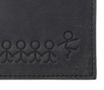 oxmox Leather RFID Protect Pocketbörse Jumping Jack 2.0 Embossed Vintage Black