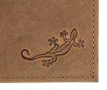 oxmox Leather RFID Protect Pocketbörse Lizard 2.0 Embossed Vintage Light Brown