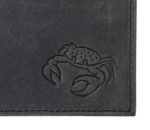oxmox Leather RFID Protect Pocketbörse Crab 2.0 Embossed Vintage Black