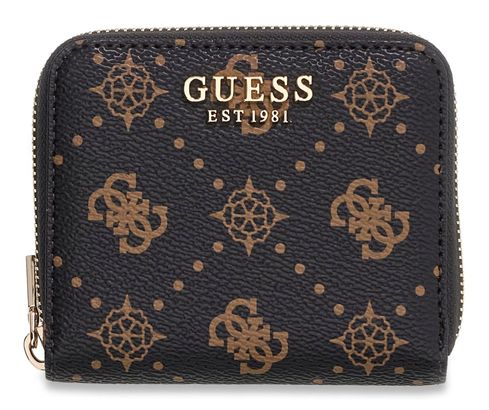 GUESS Allegra SLG Zip Around Wallet S Espresso Logo