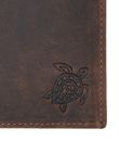 oxmox Leather RFID Protect Kombibörse Turtle 2.0 Embossed Vintage Dark Brown oxmox Leather RFID Protect Kombibörse Turtle 2.0 Embossed Vintage Dark Brown