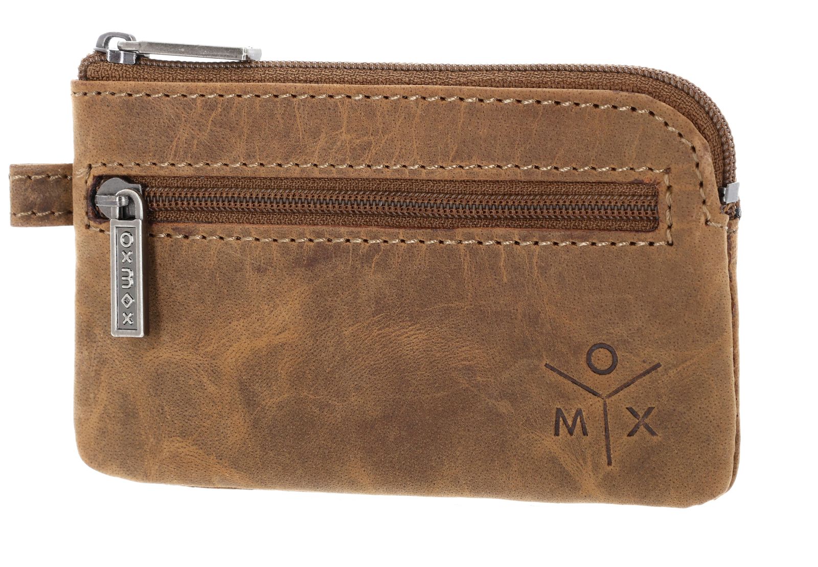 oxmox Leather Keyholder Ox 2.0 Embossed Vintage Light Brown