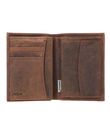 oxmox Leather RFID Protect Kombibörse Freedom Anchor Embossed Vintage Dark Brown