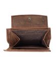 oxmox Leather RFID Protect Kombibörse Freedom Anchor Embossed Vintage Dark Brown