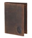 Freedom Lion Embossed Vintage Dark Brown
