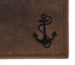 oxmox Leather RFID Protect Querscheinbörse Freedom Anchor Embossed Vintage Dark Brown oxmox Leather RFID Protect Querscheinbörse Freedom Anchor Embossed Vintage Dark Brown