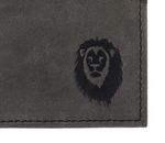 oxmox Leather RFID Protect Pocketbörse Freedom Lion Embossed Vintage Black