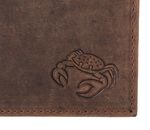 oxmox Leather RFID Protect Querscheinbörse Crab 2.0 Embossed Vintage Dark Brown oxmox Leather RFID Protect Querscheinbörse Crab 2.0 Embossed Vintage Dark Brown