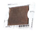 oxmox Leather RFID Protect Querscheinbörse Crab 2.0 Embossed Vintage Dark Brown oxmox Leather RFID Protect Querscheinbörse Crab 2.0 Embossed Vintage Dark Brown