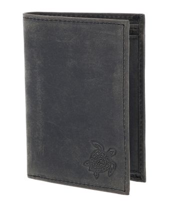 oxmox Leather RFID Protect Kombibörse Turtle 2.0 Embossed Vintage Black oxmox Leather RFID Protect Kombibörse Turtle 2.0 Embossed Vintage Black