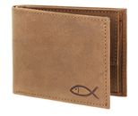 Freedom Fish Embossed Vintage Light Brown Freedom Fish Embossed Vintage Light Brown