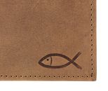 oxmox Leather RFID Protect Pocketbörse Freedom Fish Embossed Vintage Light Brown oxmox Leather RFID Protect Pocketbörse Freedom Fish Embossed Vintage Light Brown