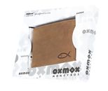 oxmox Leather RFID Protect Pocketbörse Freedom Fish Embossed Vintage Light Brown oxmox Leather RFID Protect Pocketbörse Freedom Fish Embossed Vintage Light Brown