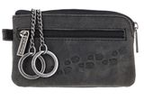 oxmox Leather Keyholder Footsteps 2.0 Embossed Vintage Black oxmox Leather Keyholder Footsteps 2.0 Embossed Vintage Black