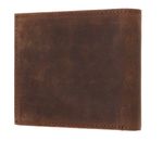 oxmox Leather RFID Protect Querscheinbörse Freedom Cross Embossed Vintage Dark Brown