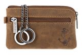oxmox Leather Keyholder Freedom Anchor Embossed Vintage Light Brown oxmox Leather Keyholder Freedom Anchor Embossed Vintage Light Brown