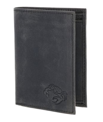 oxmox Leather RFID Protect Kombibörse Crab 2.0 Embossed Vintage Black oxmox Leather RFID Protect Kombibörse Crab 2.0 Embossed Vintage Black