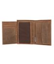oxmox Leather RFID Protect Kombibörse Freedom Fish Embossed Vintage Light Brown