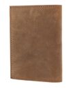 oxmox Leather RFID Protect Kombibörse Freedom Fish Embossed Vintage Light Brown