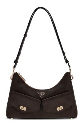 GUESS Blake Convertible Shoulder Bag Brown Logo