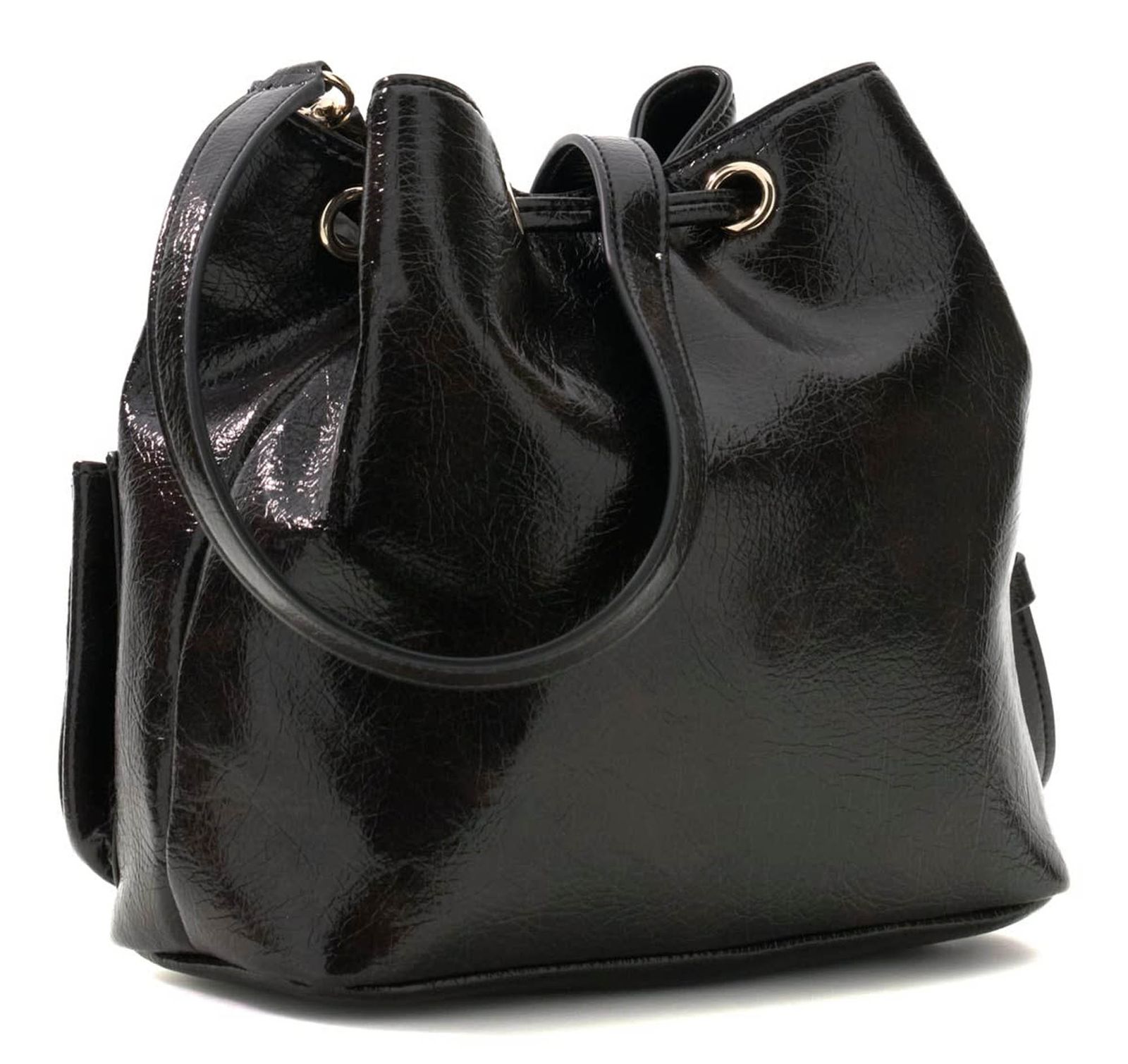 GUESS Theodora Drawstring Bucket Black GUESS Theodora Drawstring Bucket Black