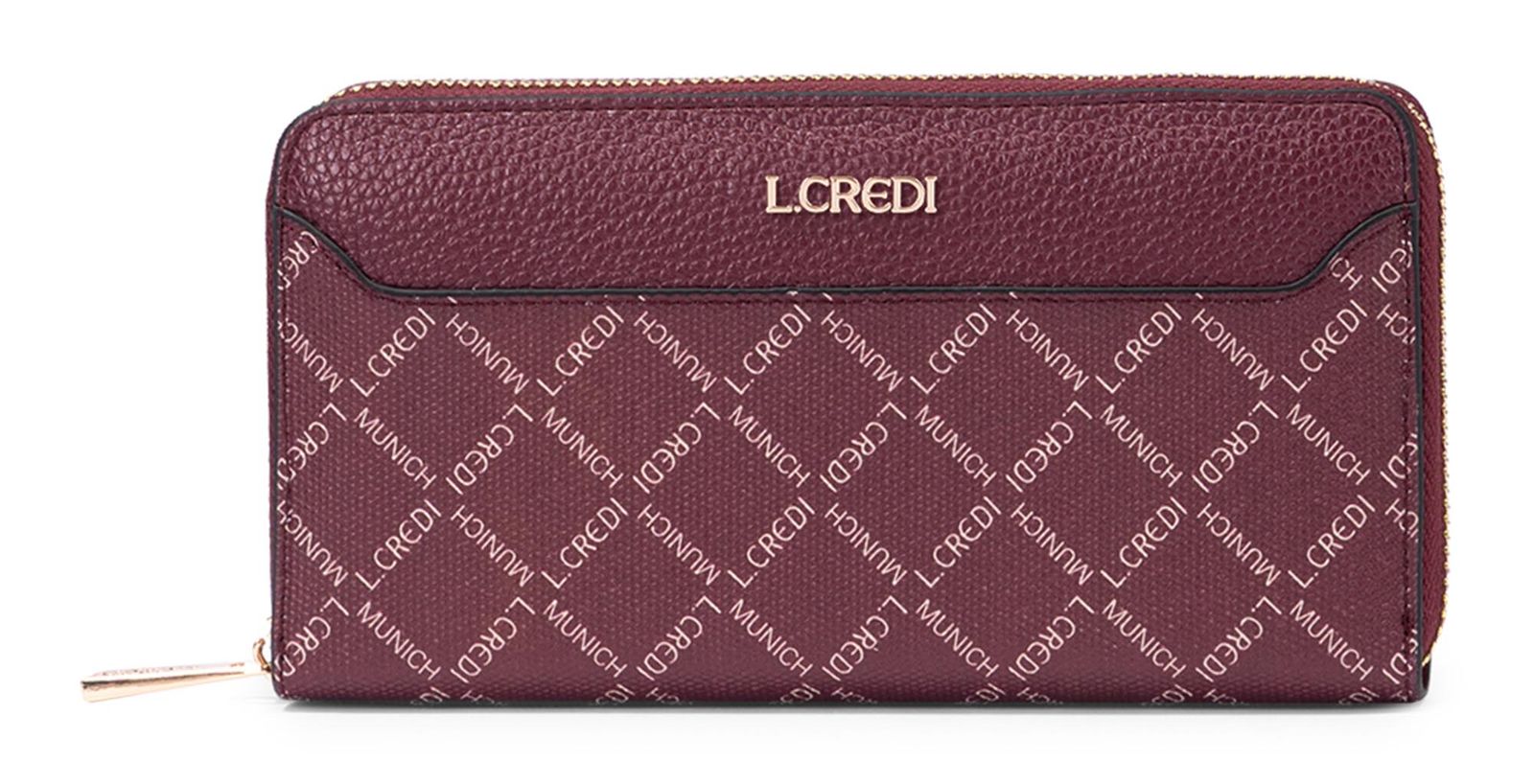 L.CREDI Filiberta Zip Around Wallet L Cherry Shade