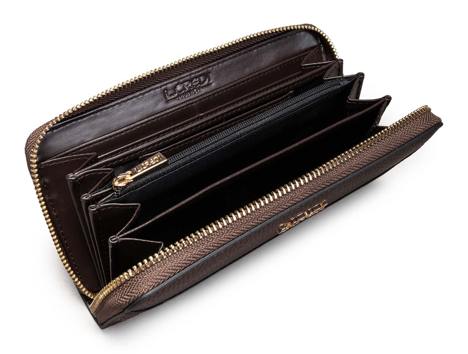 L.CREDI Filiberta Zip Around Wallet L Chocolate L.CREDI Filiberta Zip Around Wallet L Chocolate