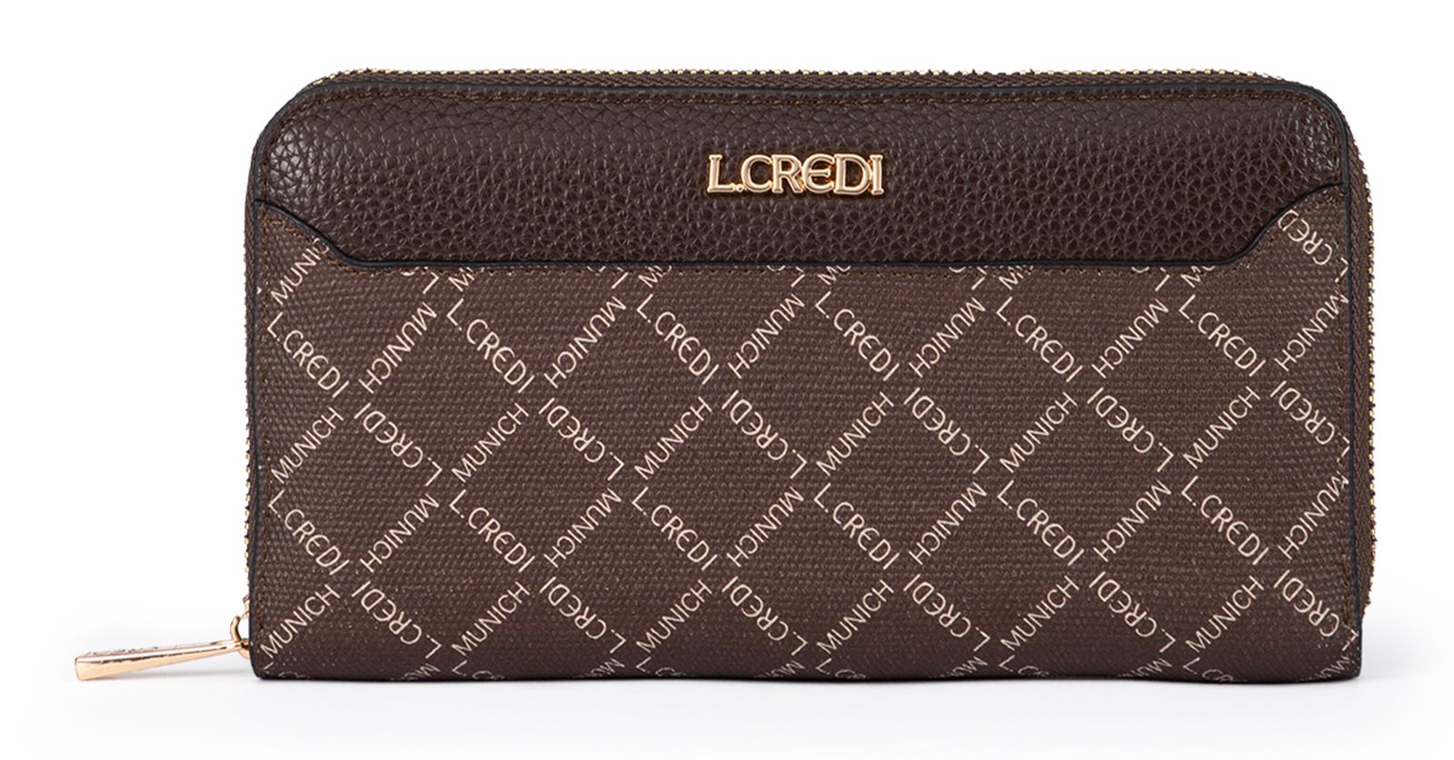 L.CREDI Filiberta Zip Around Wallet L Chocolate