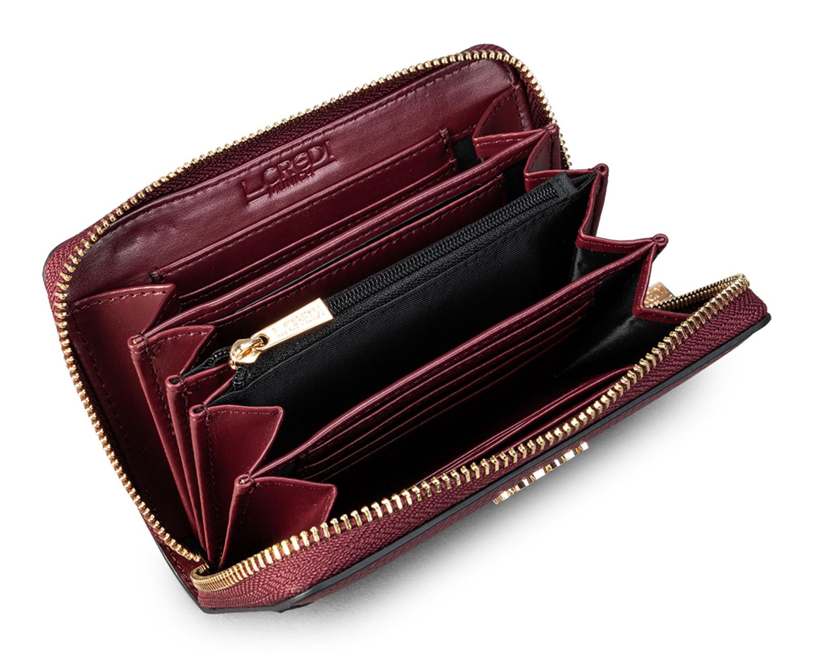 L.CREDI Filiberta Zip Around Wallet Cherry Shade L.CREDI Filiberta Zip Around Wallet Cherry Shade