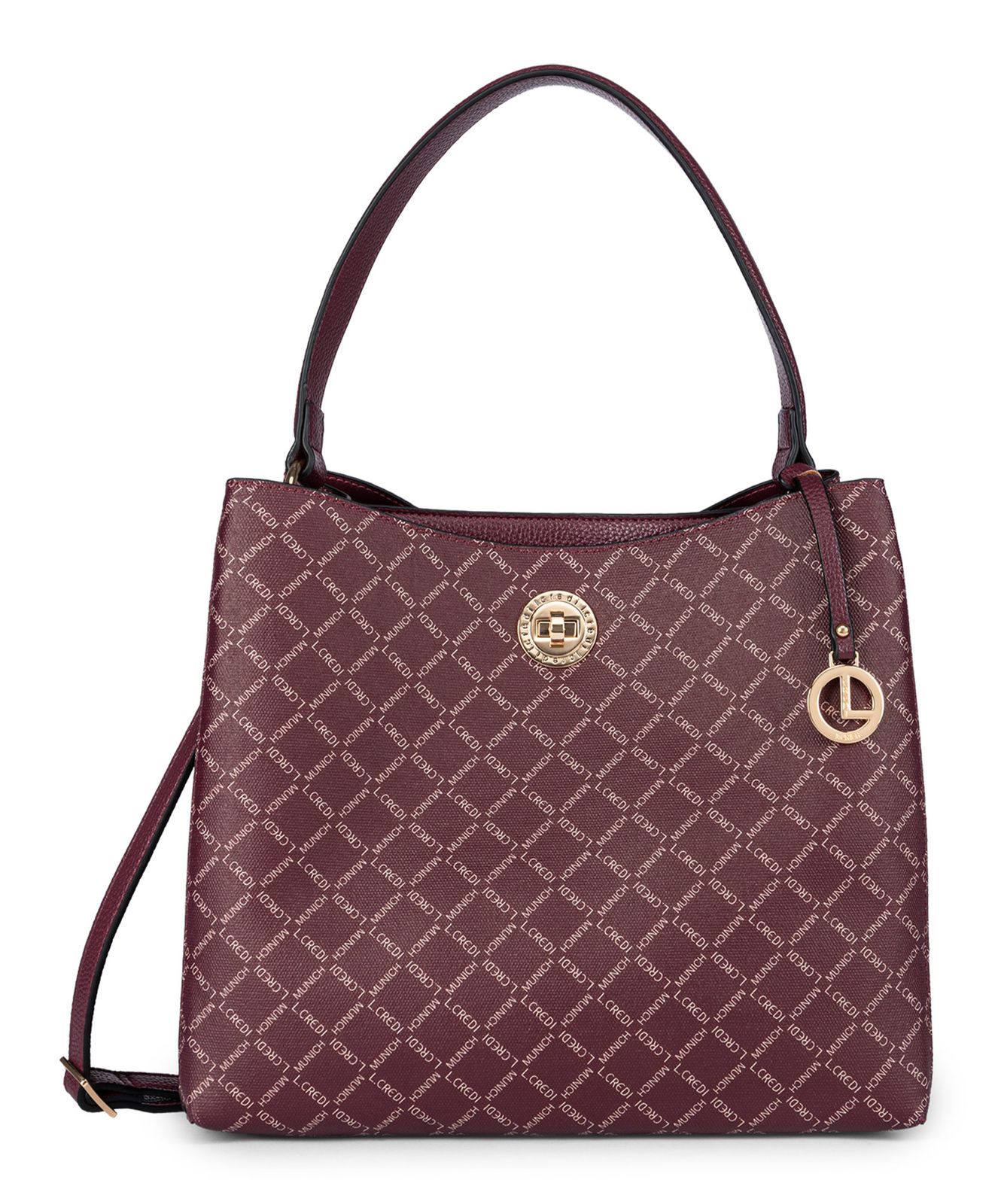 L.CREDI Filiberta Hobo Bag Cherry Shade