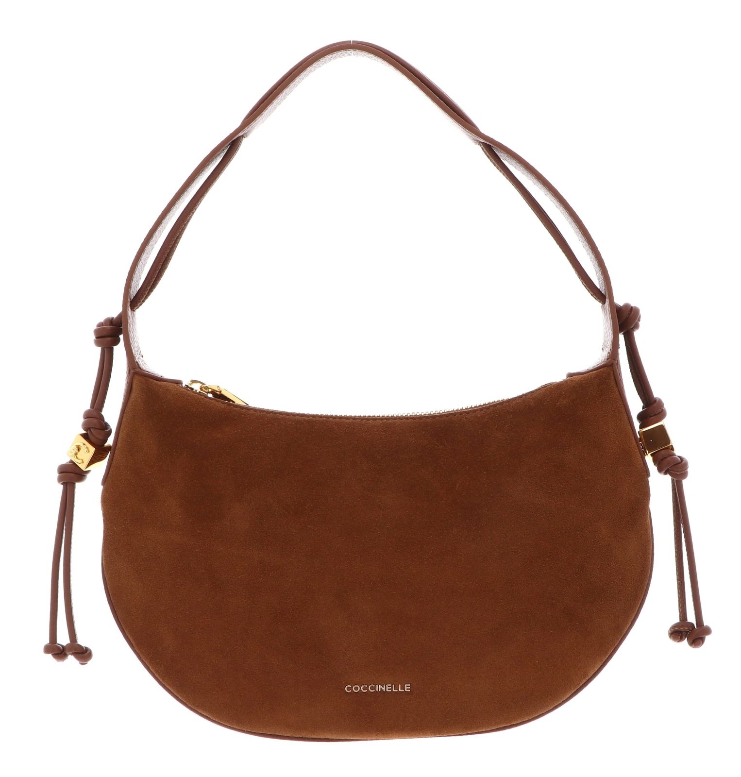 COCCINELLE Thess Suede Bim Shoulder Bag Cognac / Cognac