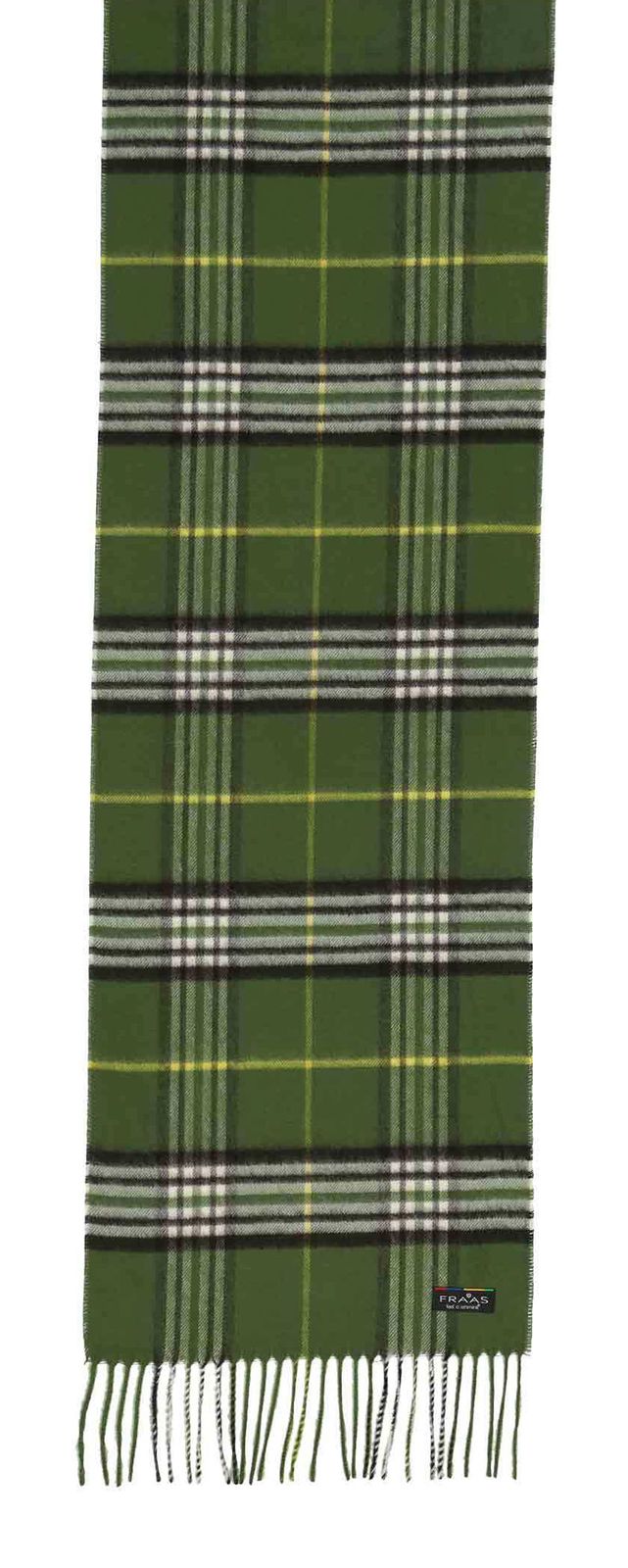 FRAAS Cashmink® Scarf with FRAAS Plaid Safari Green FRAAS Cashmink® Scarf with FRAAS Plaid Safari Green