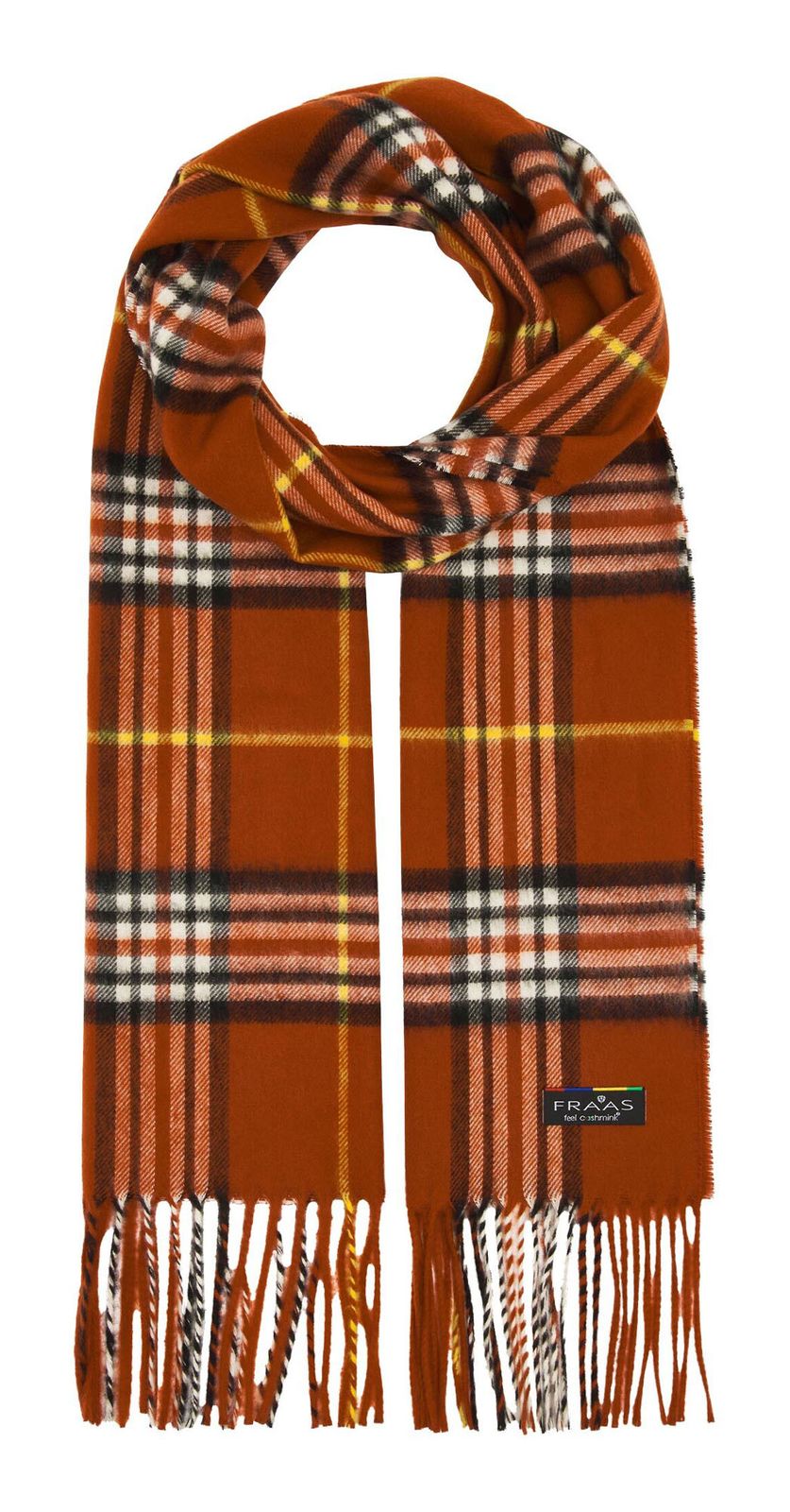 FRAAS Cashmink® Scarf with FRAAS Plaid Redwood