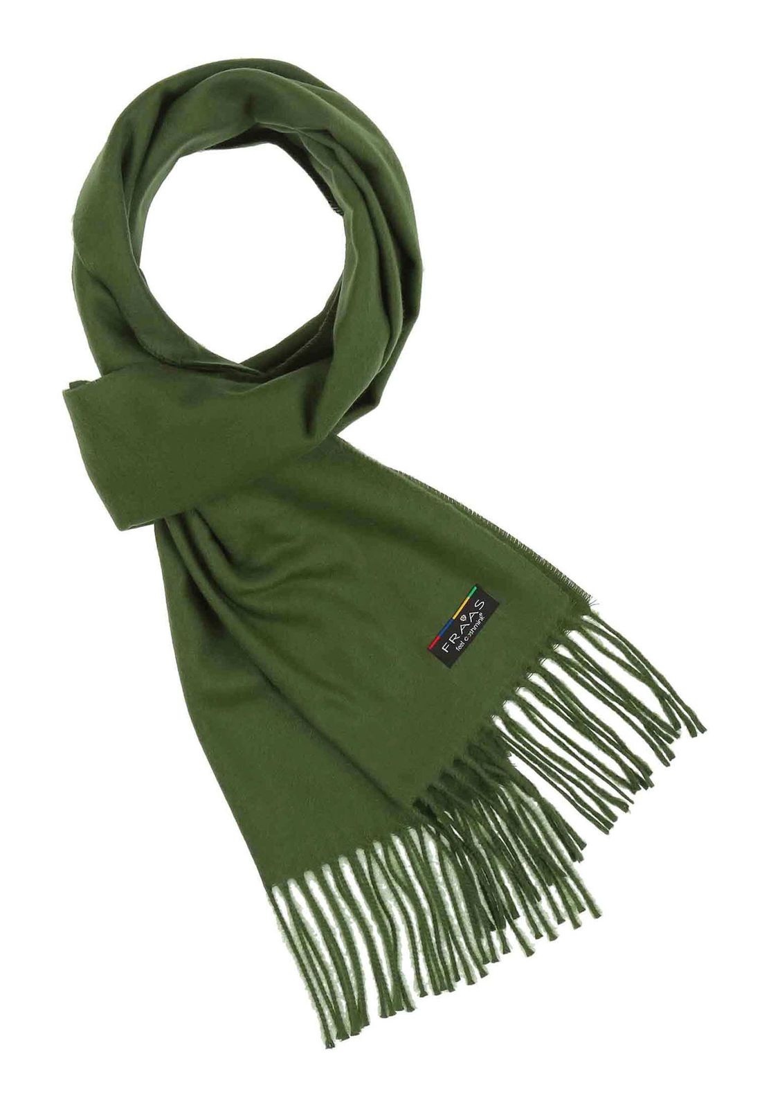 FRAAS Cashmink® Scarf with Fringes Safari Green FRAAS Cashmink® Scarf with Fringes Safari Green