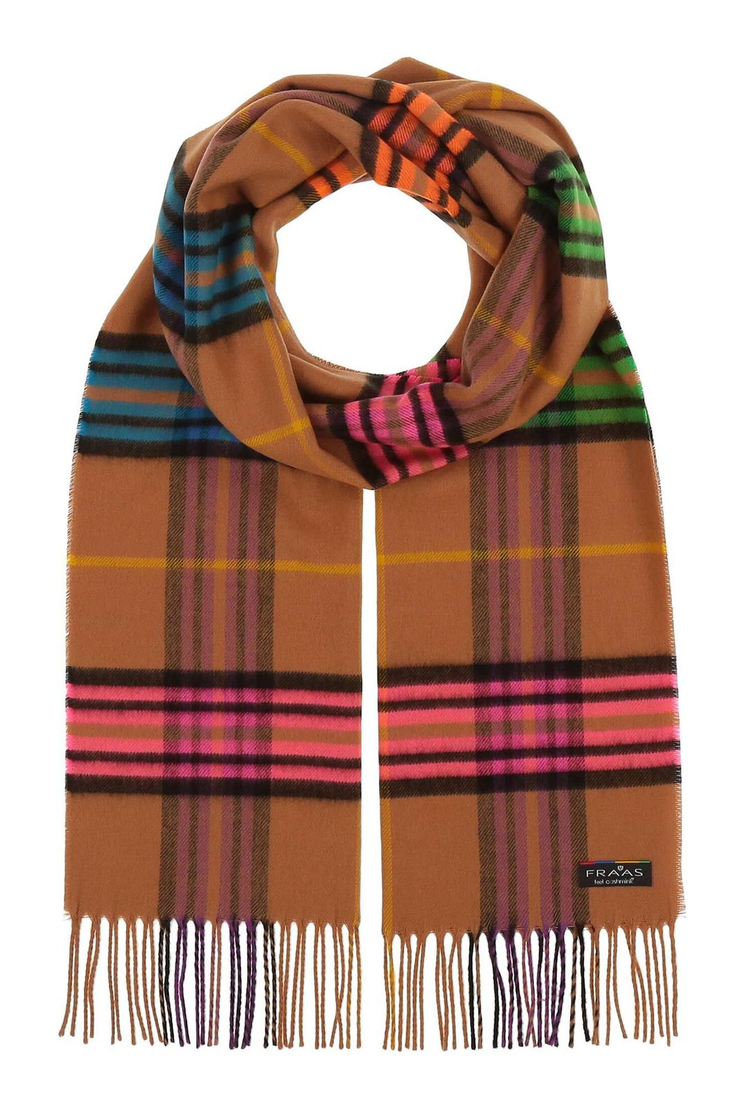 FRAAS Cashmink® Scarf with FRAAS Plaid Soft Camel