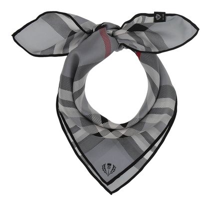 FRAAS Nicki Silk Stole With Fraas Plaid Karo Grey FRAAS Nicki Silk Stole With Fraas Plaid Karo Grey