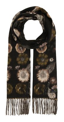 FRAAS Cashmink®-Scarf with floral Design Caviar FRAAS Cashmink®-Scarf with floral Design Caviar