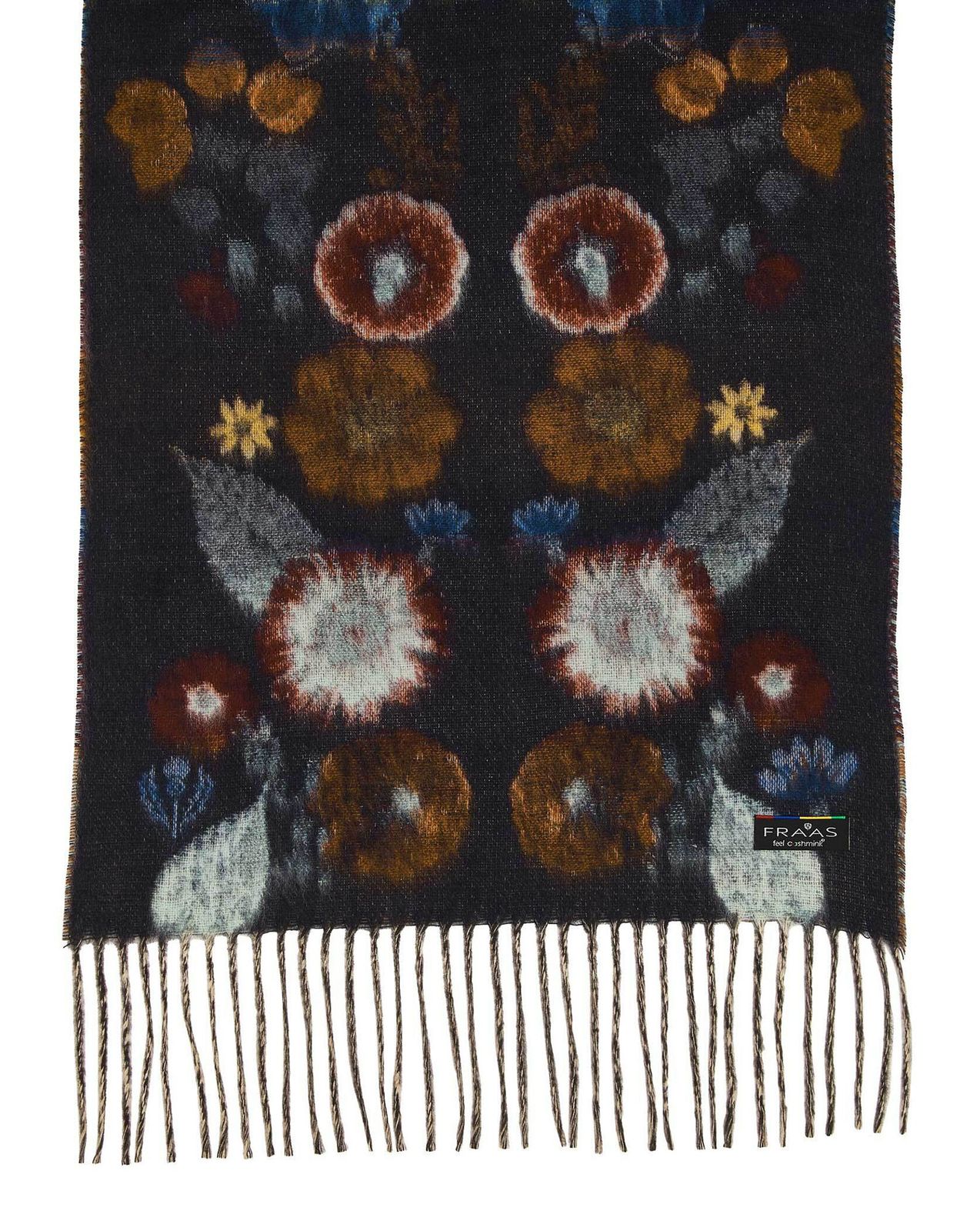 FRAAS Cashmink®-Scarf with floral Design Dark Navy FRAAS Cashmink®-Scarf with floral Design Dark Navy