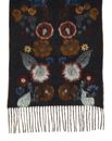 FRAAS Cashmink®-Scarf with floral Design Dark Navy FRAAS Cashmink®-Scarf with floral Design Dark Navy
