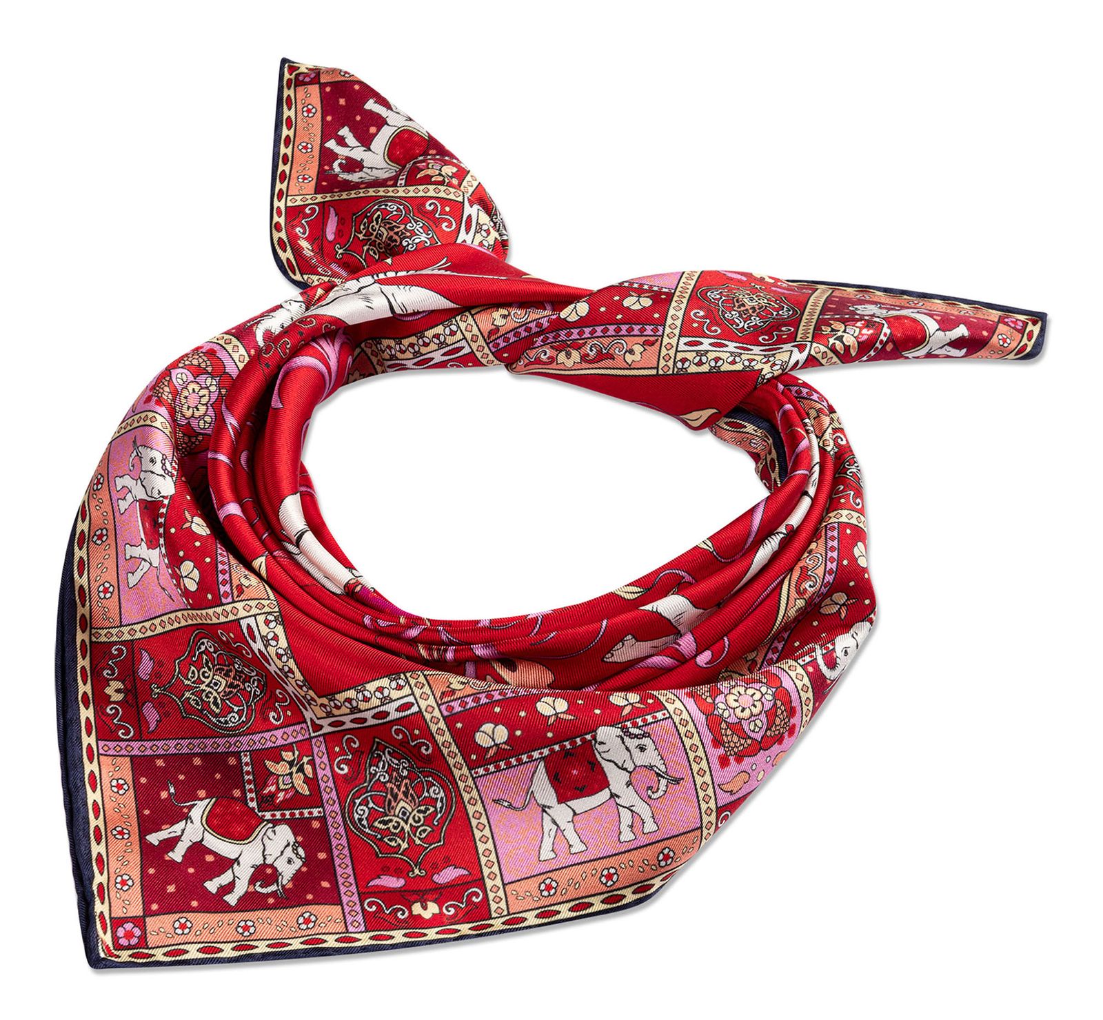 ROECKL Lucky Elephant 53x53 Multi Red ROECKL Lucky Elephant 53x53 Multi Red