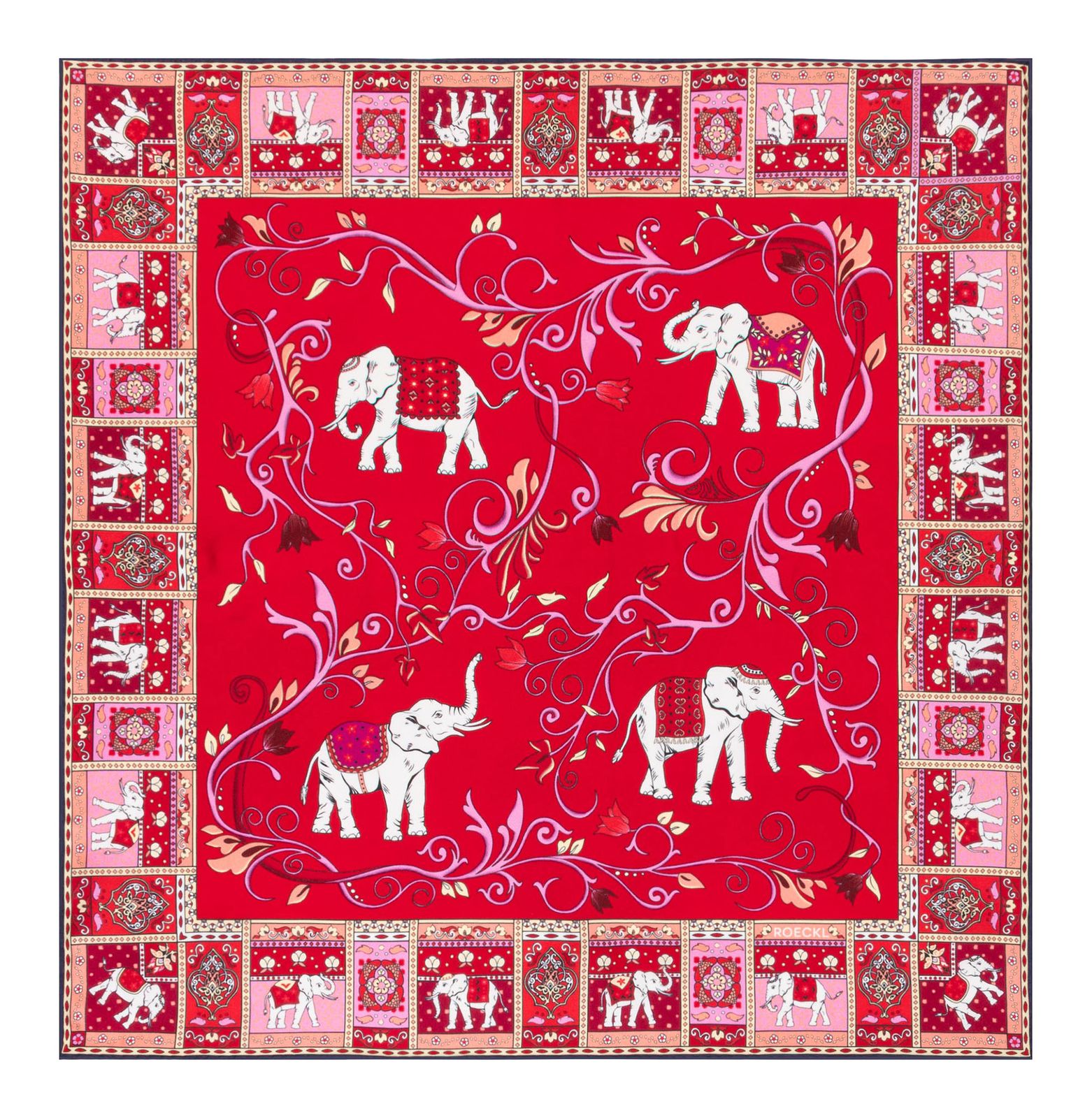 ROECKL Lucky Elephant 53x53 Multi Red
