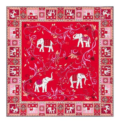 ROECKL Lucky Elephant 53x53 Multi Red