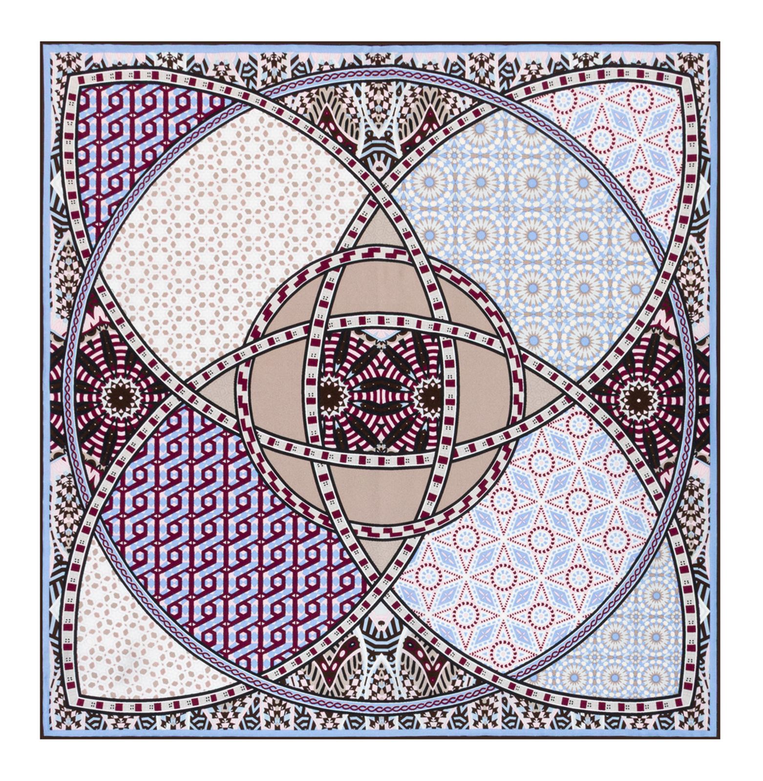 ROECKL Kaleidoskope 53x53 Multi Coffee