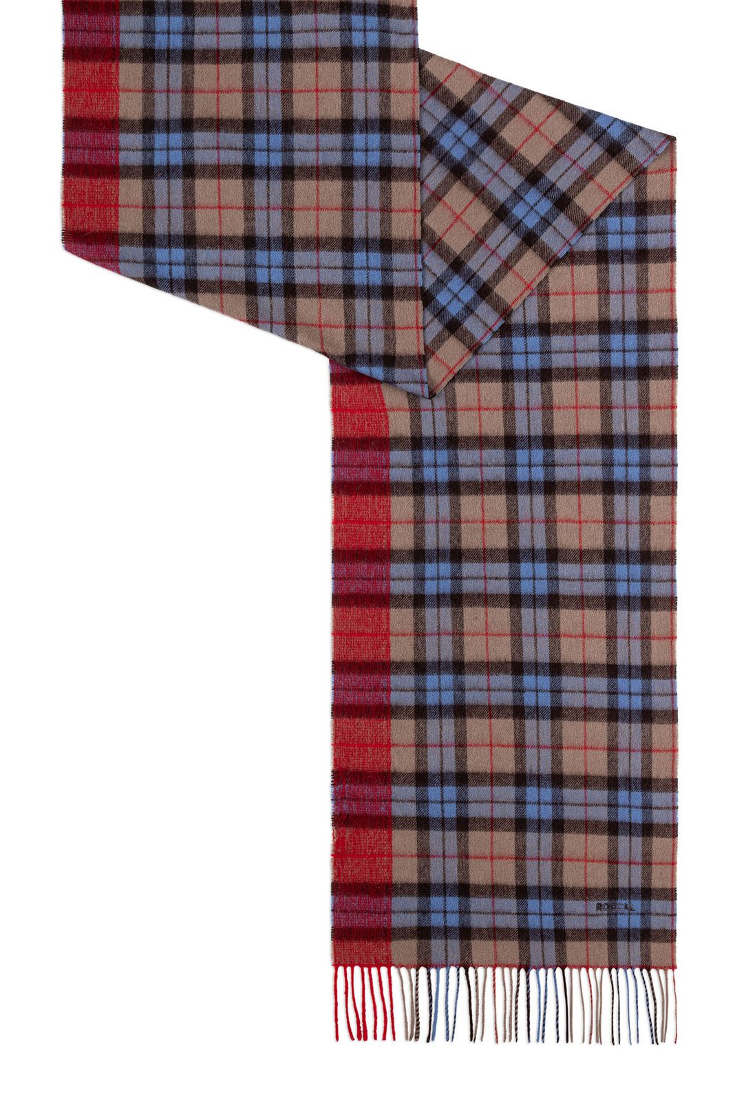 ROECKL Stripe Tartan 40x180 Taupe / Bleu ROECKL Stripe Tartan 40x180 Taupe / Bleu