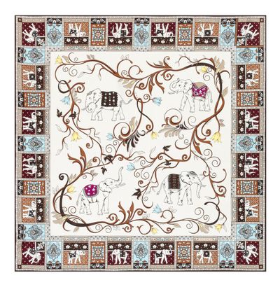 ROECKL Lucky Elephant 53x53 Multi Cashmere ROECKL Lucky Elephant 53x53 Multi Cashmere