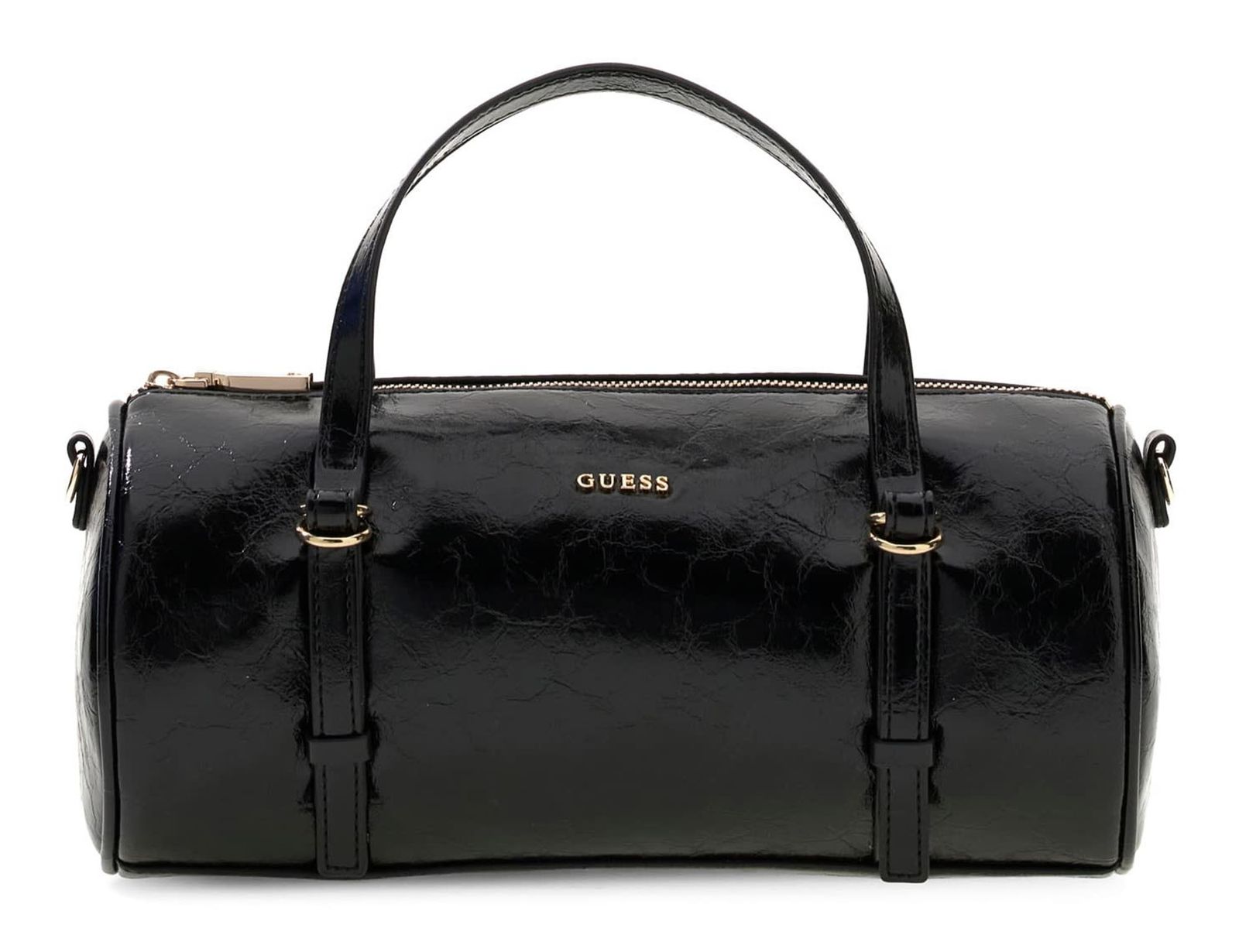 GUESS Taylor Mini Barrel Satchel Black GUESS Taylor Mini Barrel Satchel Black