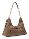 GUESS Yvonne Logo Hobo Bag Latte Logo